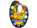 Cre8 12 Jumbo Paints With Palette With Paint Brush Part No.P2538