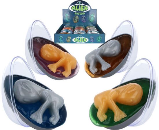 12x Alien Baby In Amoeba Putty