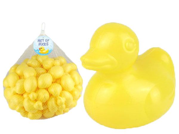 100x Small Plastic 7cm Yellow Ducks
