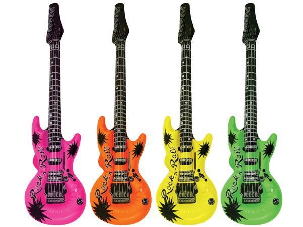 Inflatable 95cm Guitar, Assorted Picked At Random
